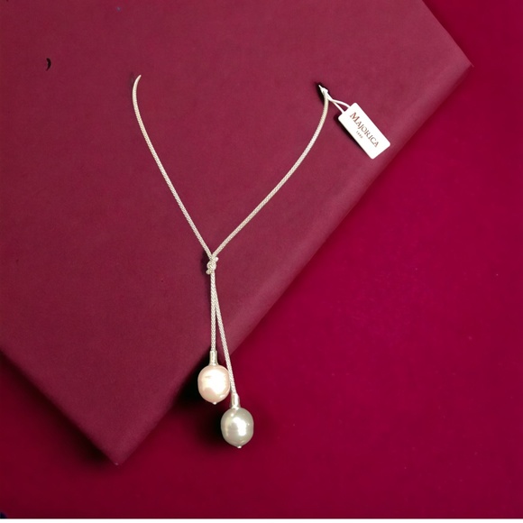 🌺 Genuine Majorica 1890 Silver With Tender Barroque Gray & Nuage Pearls - Picture 7 of 13